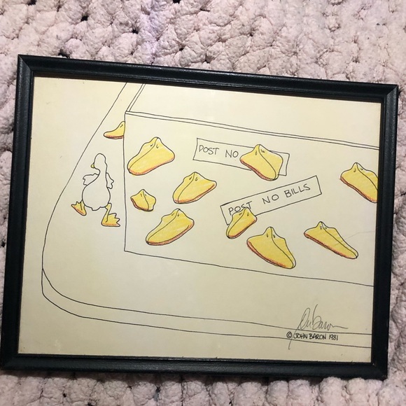 🧨CLEARANCE‼️ “Post no bills” drawing by John Baron, 1981 - Picture 1 of 17
